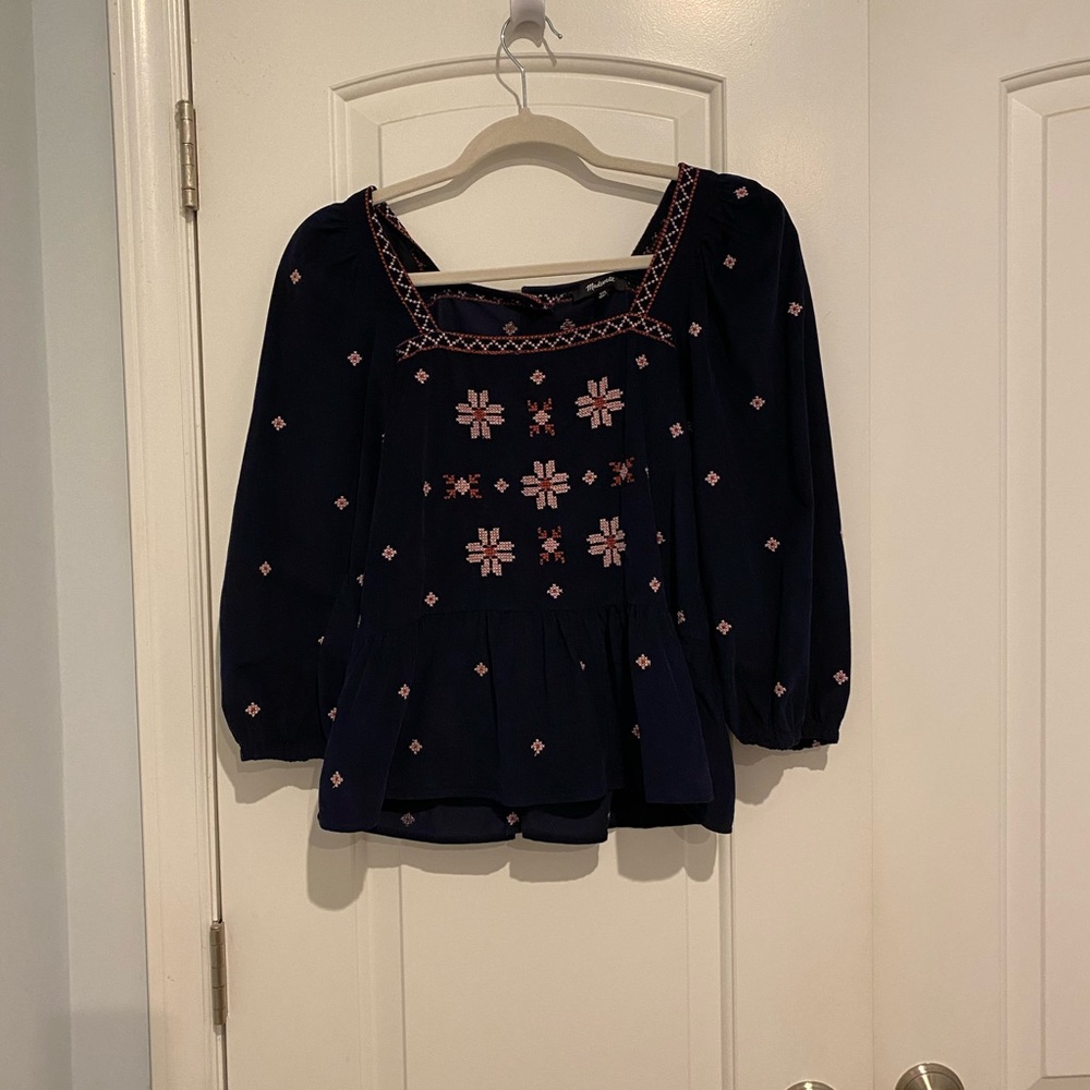 Madewell Corduroy Peplum Top